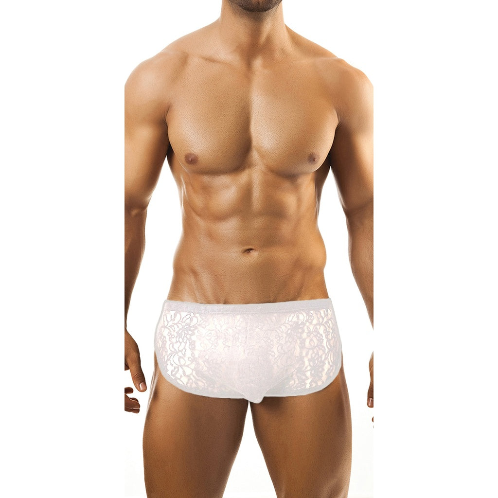 [ML-07092-WH] Men’s Brief Lingerie ML-07092 (White, Free)