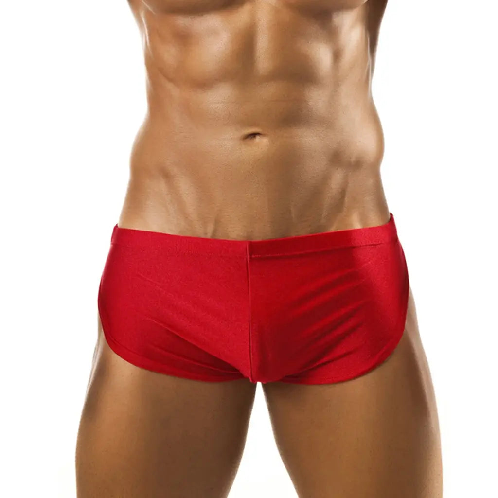 [ML-07109-RD] Men’s Brief Underwear ML-07109 (Red, Free)