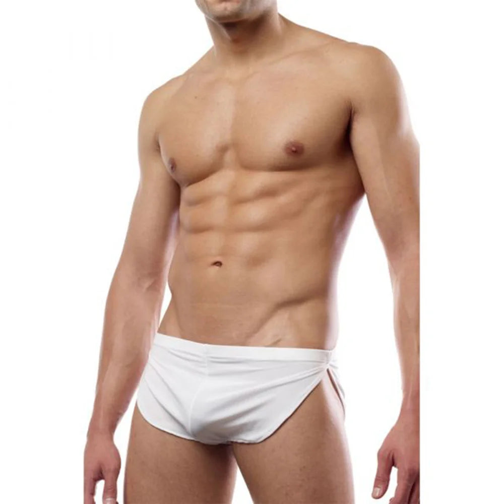 [ML-07109-WH] Men’s Brief Underwear ML-07109 (White, Free)
