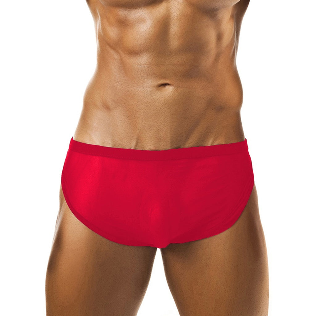 [ML-07091-RD] Men’s Brief Underwear ML-07091 (Red, Free)