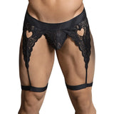 [ML-07399-BK] Men’s Garter Underwear ML-07399 (Black, Free)