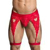[ML-07399-RD] Men’s Garter Underwear ML-07399 (Red, Free)