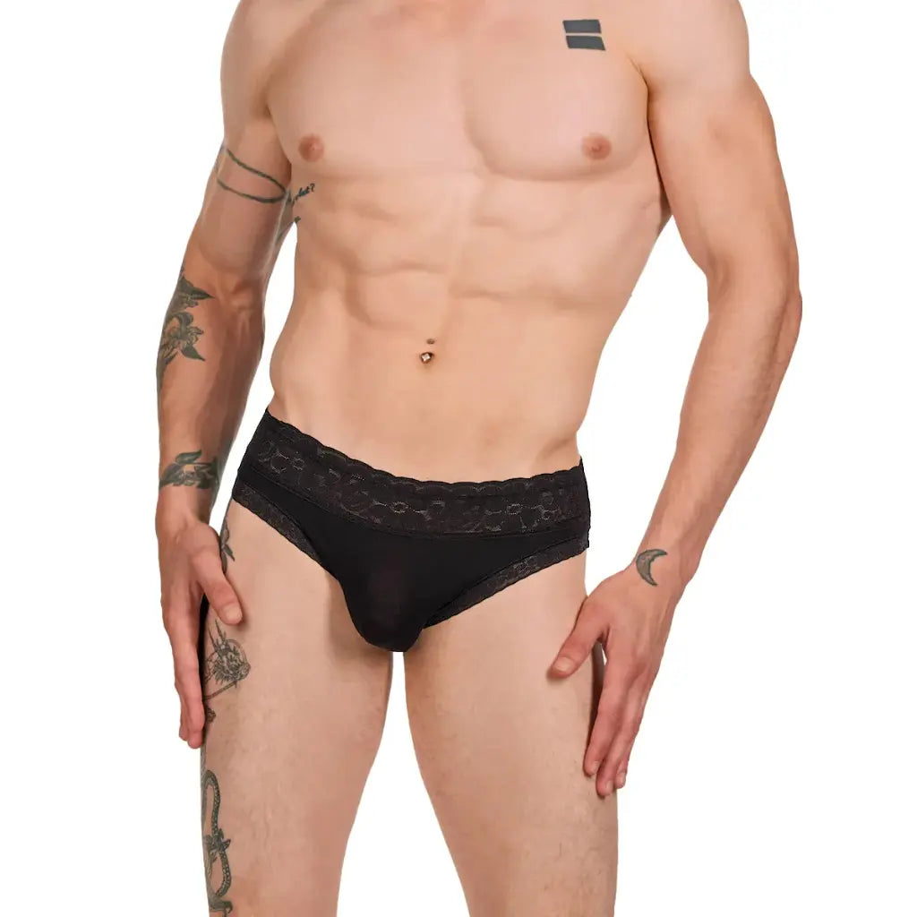 [XD-79103-BK] Crossdresser Lingerie Set XD-79103 (Black, Free)