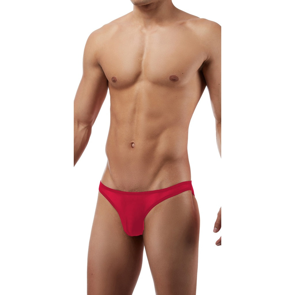 [ML-07180-RD] Men’s Brief Underwear ML-07180 (Red, Free)