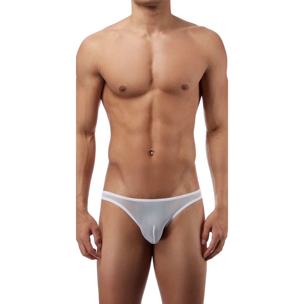 [ML-07180-WH] Men’s Brief Underwear ML-07180 (White, Free)