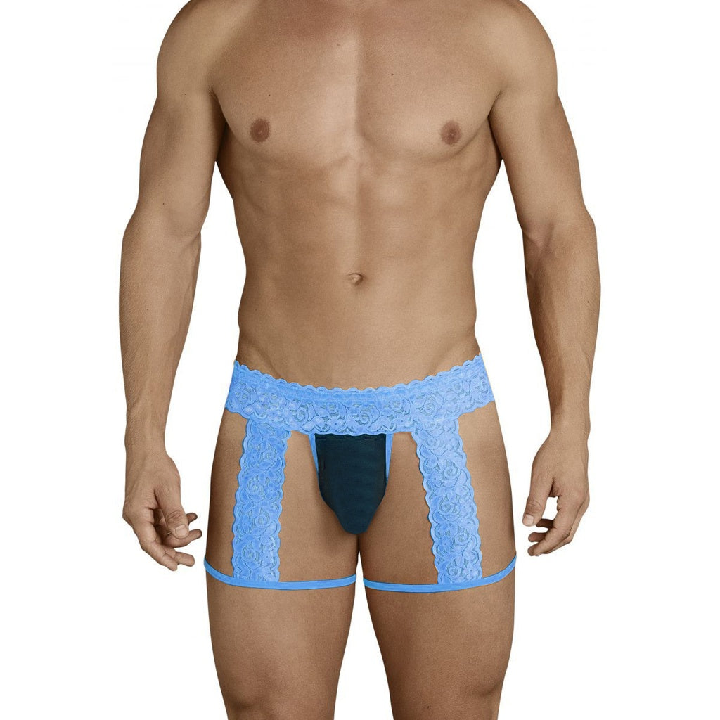 [ML-07369-BK-LBL] Men’s Garter Underwear ML-07369 (Light Blue, Free)