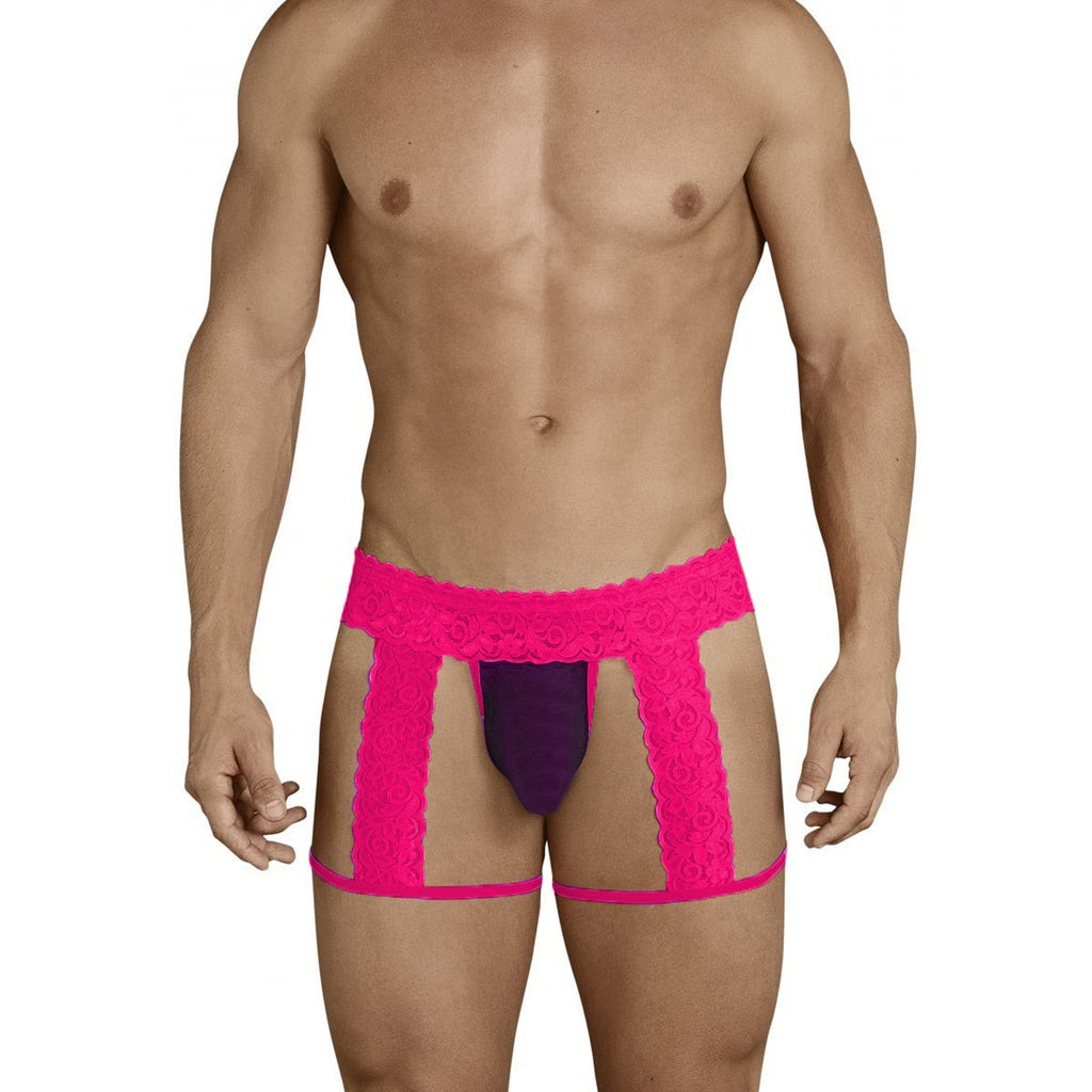 [ML-07369-BK-RPI] Men’s Garter Underwear ML-07369 (Rose Pink, Free)