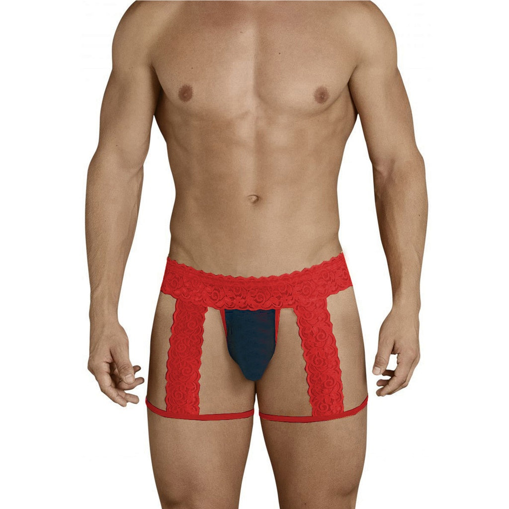 [ML-07369-RD] Men’s Garter Underwear ML-07369 (Red, Free)