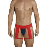 [ML-07369-RD] Men’s Garter Underwear ML-07369 (Red, Free)