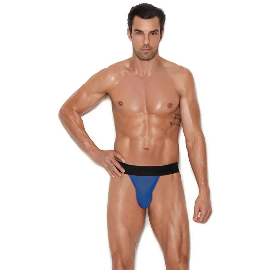 [ML-07004-NBL] Men’s Thong Underwear ML-07004 (Navy Blue, Free)