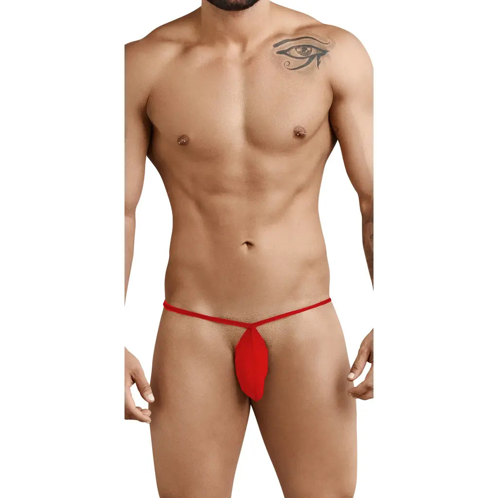 [ML-07048-RD] Men’s G String Underwear ML-07048 (Red, Free)
