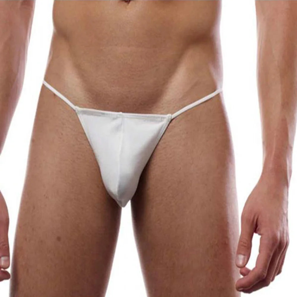 [ML-07102-WH] Men’s G String Underwear ML-07102 (White, Free)