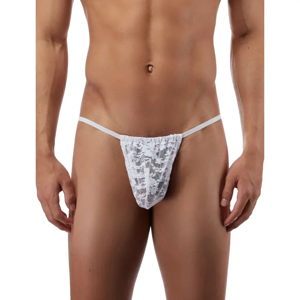 [ML-07164-WH] Men’s G String Underwear ML-07164 (White, Free)