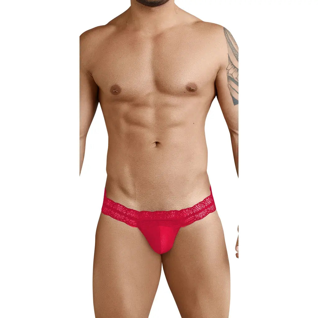 [ML-07147-RD] Men’s G String Underwear ML-07147 (Red, Free)