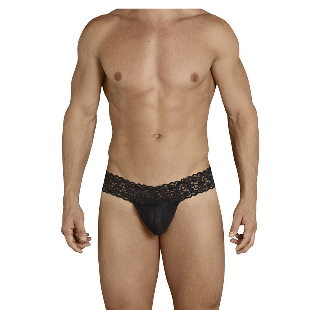 [ML-07370-BK] Men’s G String Underwear ML-07370 (Black, Free)