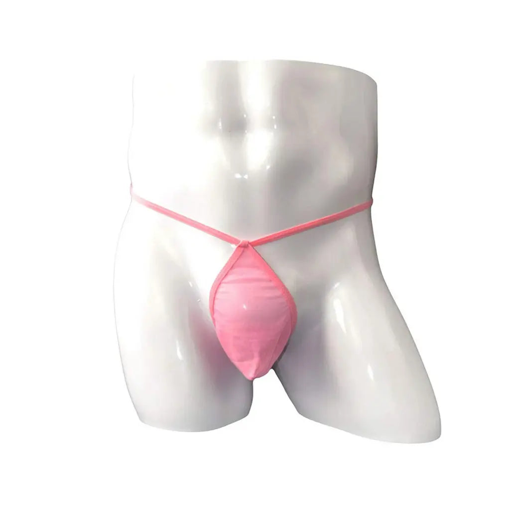 [ML-07047-LPI] Men’s G String Underwear ML-07047 (Light Pink, Free)