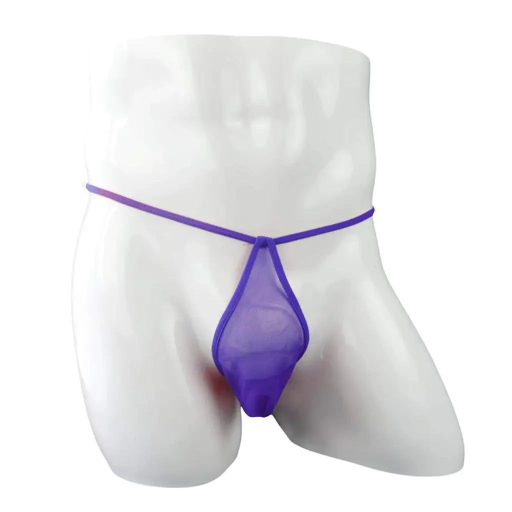 [ML-07047-PP] Men’s G String Underwear ML-07047 (Deep Purple, Free)