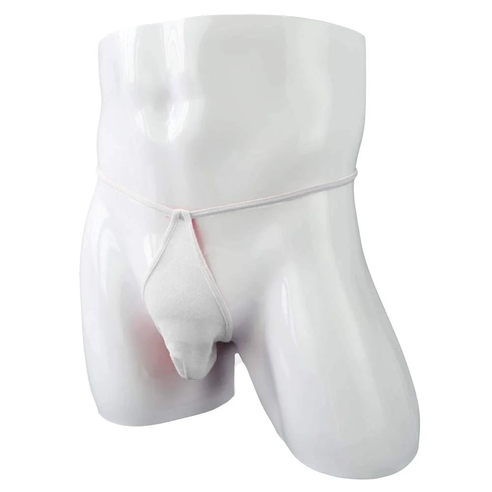 [ML-07047-WH] Men’s G String Underwear ML-07047 (White, Free)