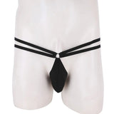 [ML-07046-BK] Men’s Thong Lingerie ML-07046 (Black, Free)