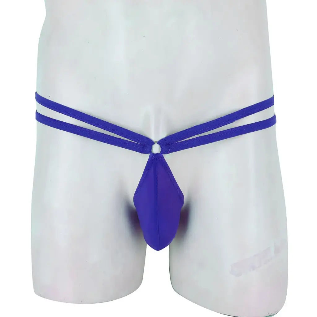 [ML-07046-RBL] Men’s Thong Lingerie ML-07046 (Royal Blue, Free)