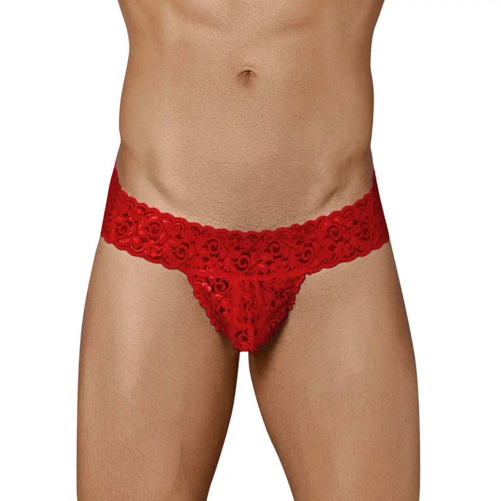 [ML-07315-RD] Men’s Thong Underwear ML-07315 (Red, Free)