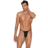 [ML-07922-BK] Men’s Thong Underwear ML-07922 (Black, Free)