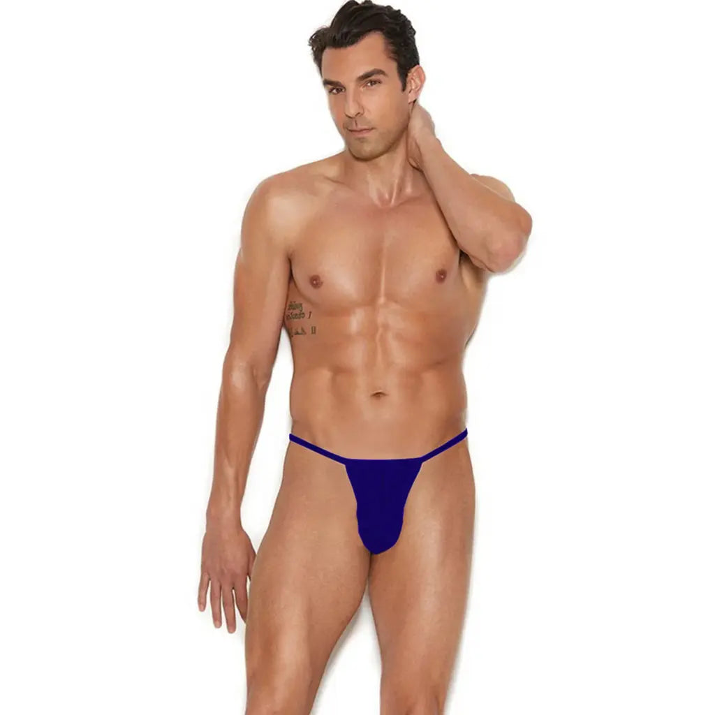 [ML-07922-NBL] Men’s Thong Underwear ML-07922 (Navy Blue, Free)