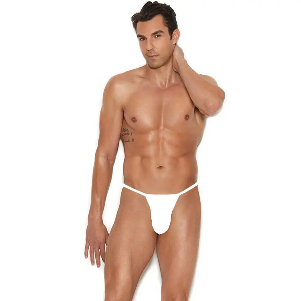[ML-07922-WH] Men’s Thong Underwear ML-07922 (White, Free)