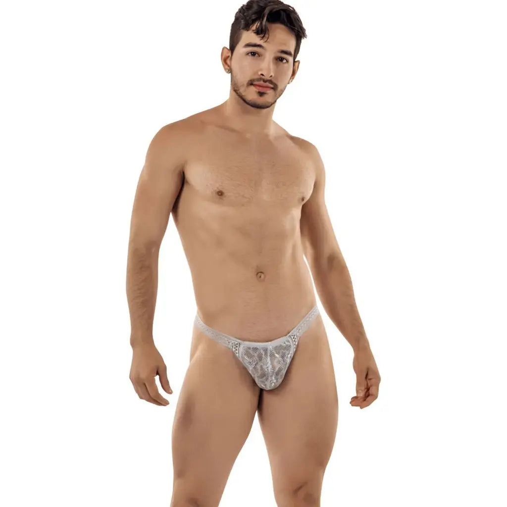 [ML-07342-WH] Men’s Thong Underwear ML-07342 (White, Free)