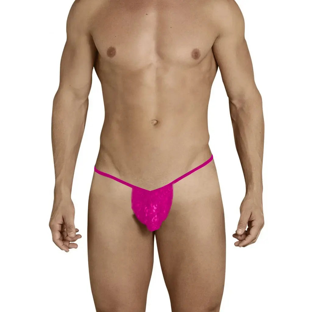 [ML-07371-RPI] Men’s Thong Underwear ML-07371 (Rose Pink, Free)