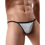 [ML-07105-WH] Men’s Thong Underwear ML-07105 (White, Free)
