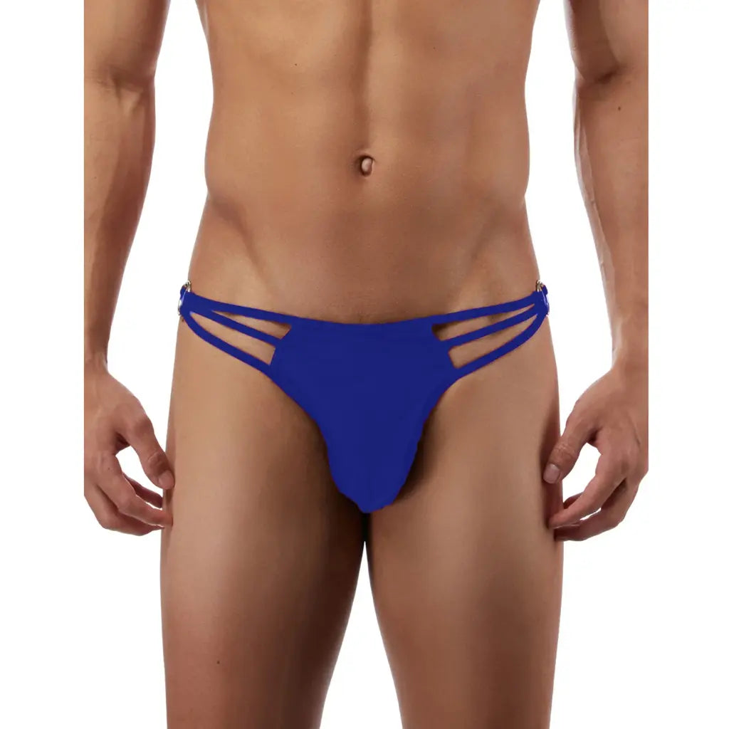 [ML-07828-NBL] Men’s Thong Underwear ML-07828 (Navy Blue, Free)