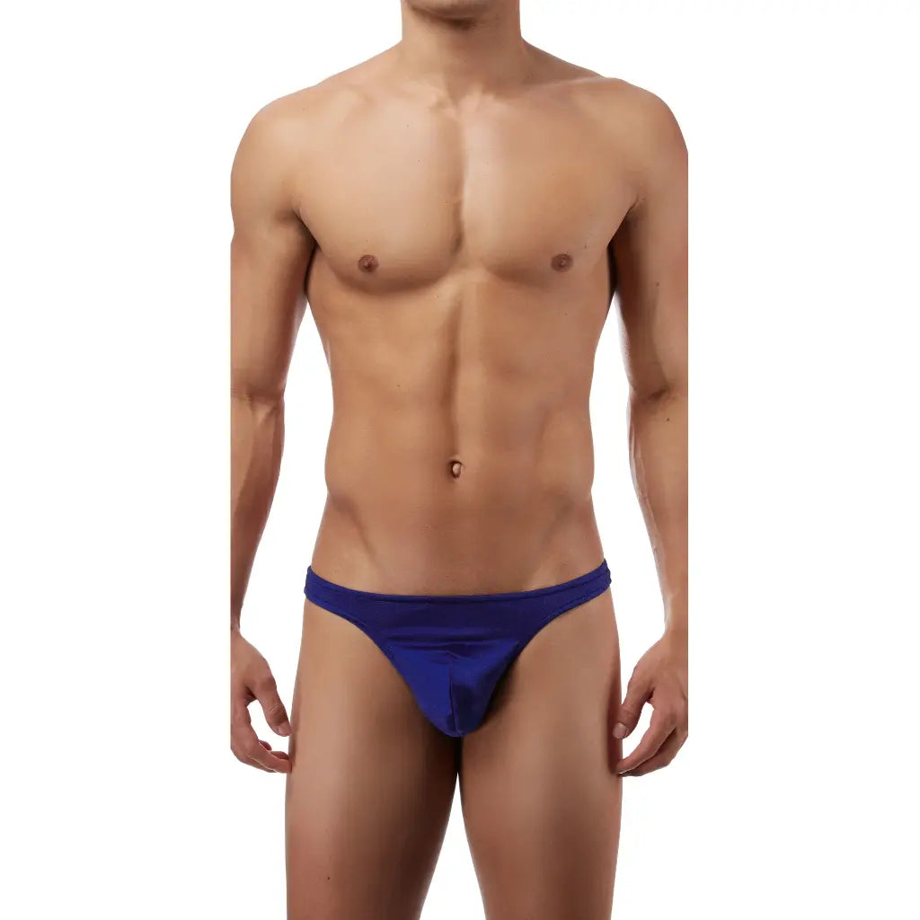[ML-07076-NBL] Men’s Thong Underwear ML-07076 (Navy Blue, Free)