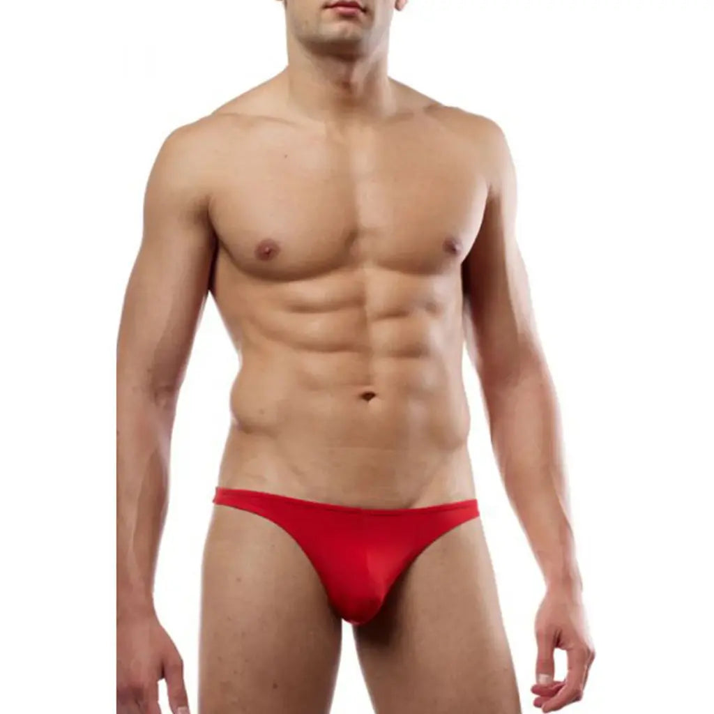[ML-07314-RD] Men’s Brief Underwear ML-07314 (Red, Free)