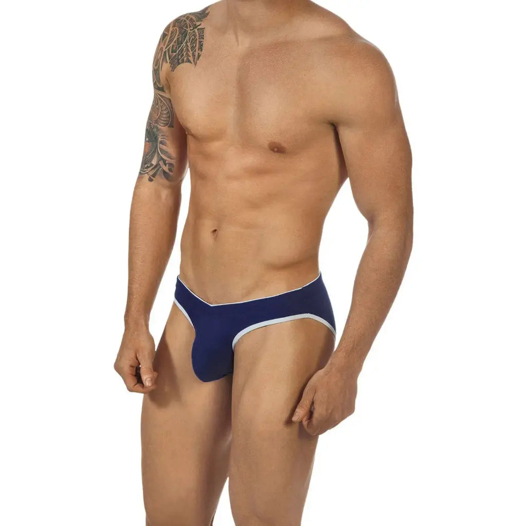 [ML-07559-NBL] Men’s Brief Underwear ML-07559 (Navy Blue, Free)