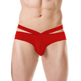 [ML-07804-RD] Men’s Brief Underwear ML-07804 (Red, Free)