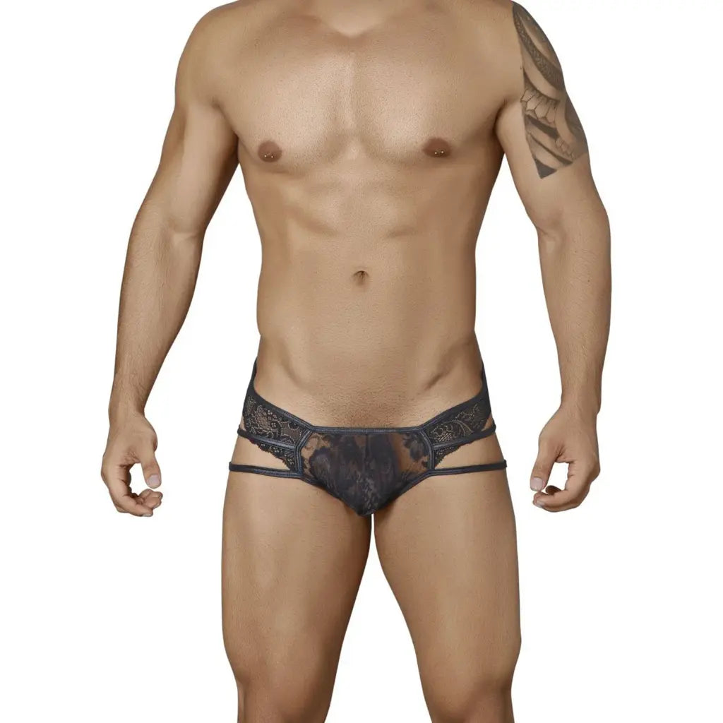 [ML-07318-BK] Men’s Brief Underwear ML-07318 (Black, Free)