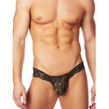 [ML-07384-BK] Men’s Crotchless Underwear ML-07384 (Black, Free)