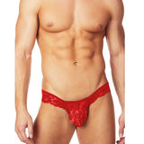 [ML-07384-RD] Men’s Crotchless Underwear ML-07384 (Red, Free)
