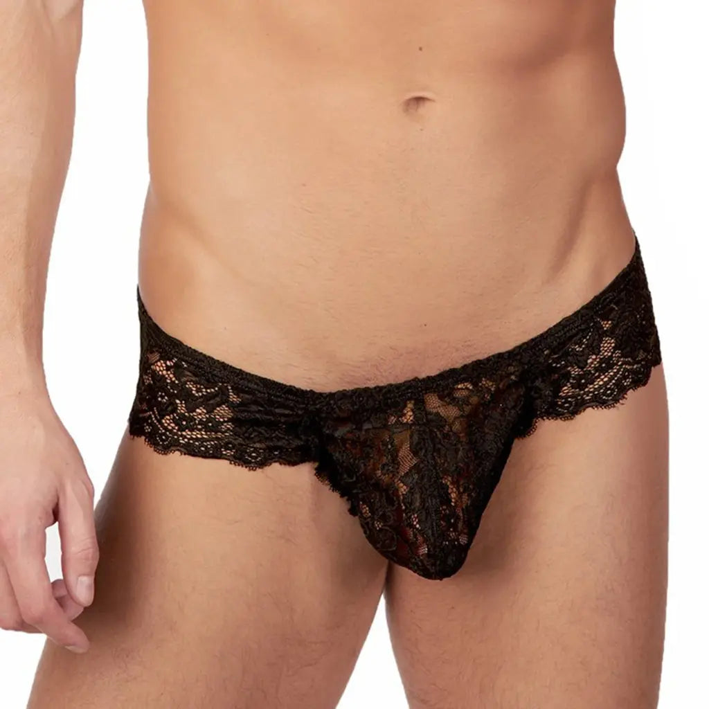 [ML-07324-BK] Men’s Brief Underwear ML-07324 (Black, Free)