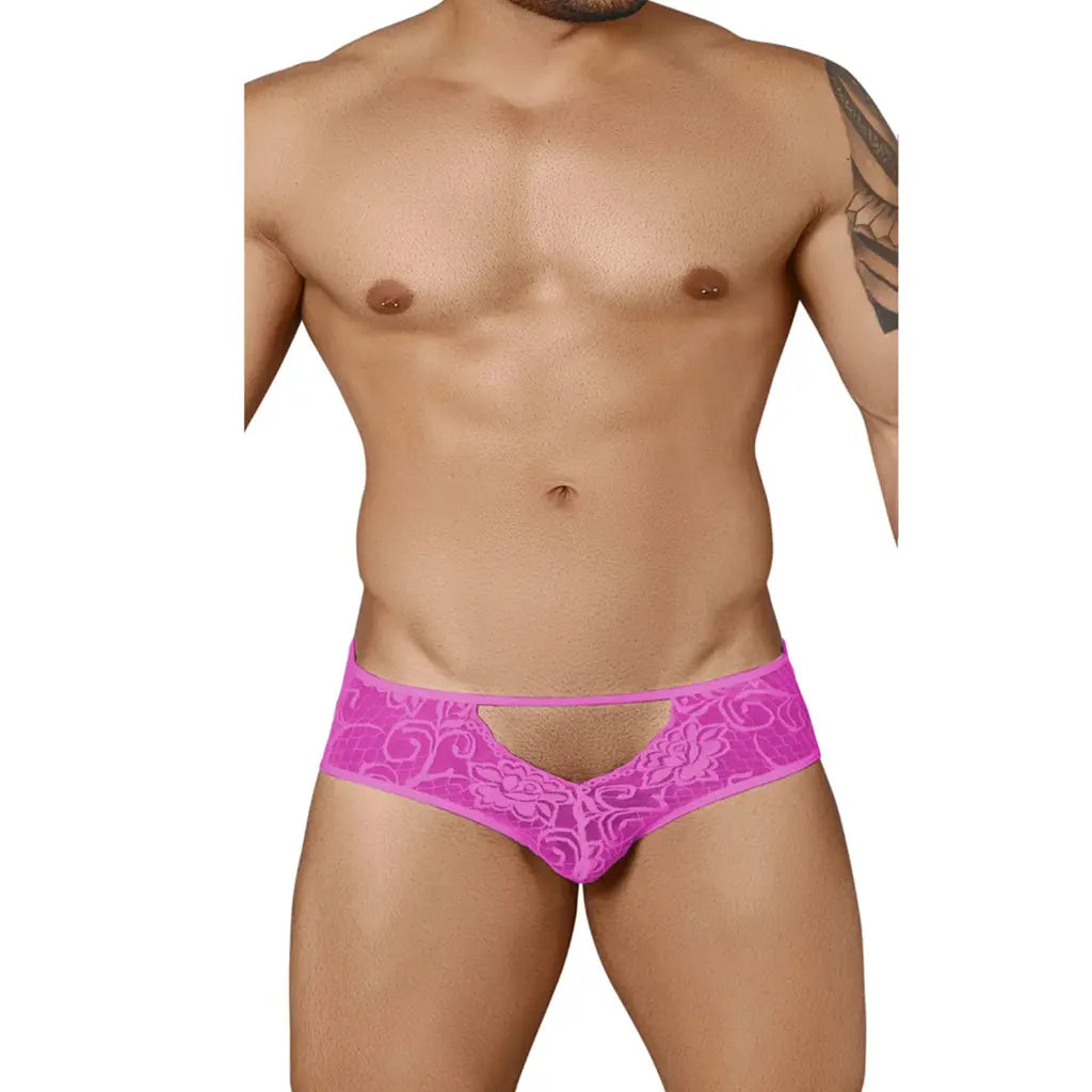 [ML-07325-RPI] Men’s Brief Underwear ML-07325 (Rose Pink, Free)