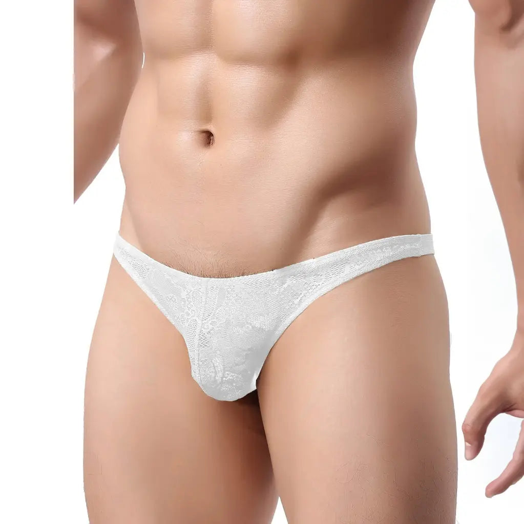 [ML-07332-WH] Men’s Brief Underwear ML-07332 (White, Free)