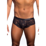 [ML-07377-BK] Men’s Boxer Underwear ML-07377 (Black, Free)