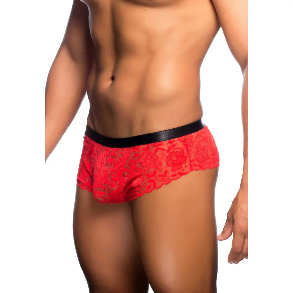 [ML-07377-RD] Men’s Boxer Underwear ML-07377 (Red, Free)