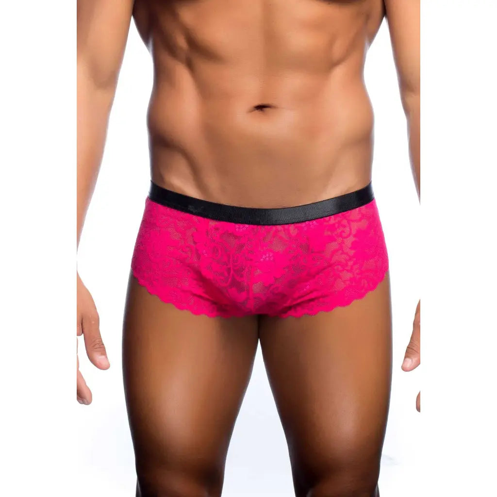 [ML-07377-RPI] Men’s Boxer Underwear ML-07377 (Rose Pink, Free)