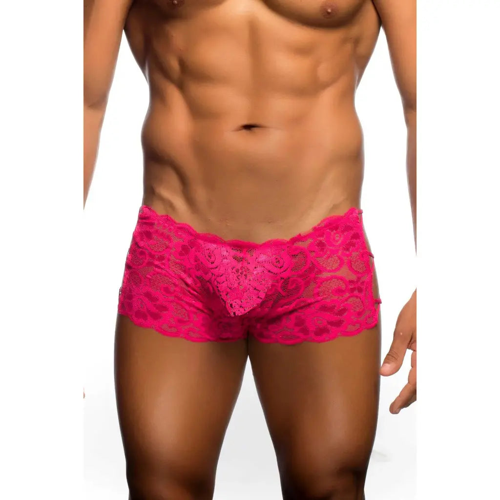 [ML-07379-RPI] Men’s Boxer Underwear ML-07379 (Rose Pink, Free)