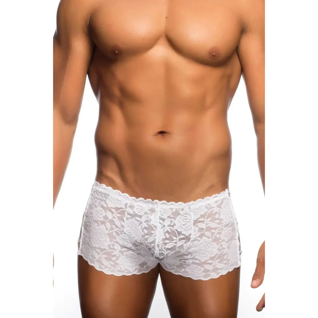 [ML-07379-WH] Men’s Boxer Underwear ML-07379 (White, Free)
