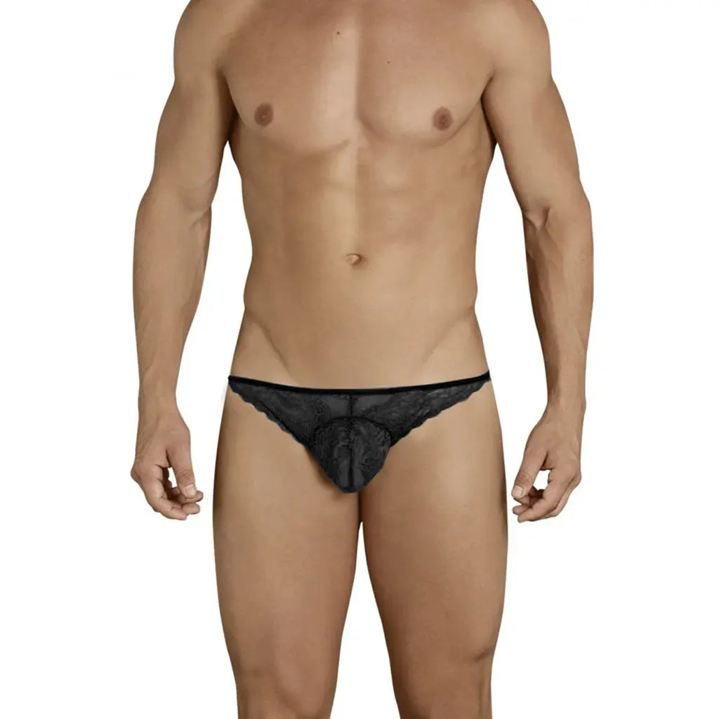 [ML-07382-BK] Men’s Brief Underwear ML-07382 (Black, Free)