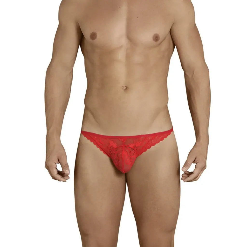 [ML-07382-RD] Men’s Brief Underwear ML-07382 (Red, Free)