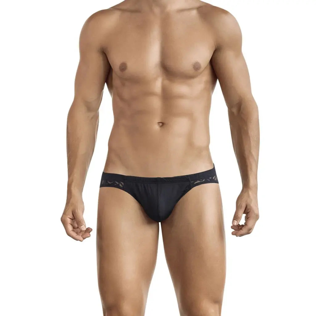 [ML-07330-BK] Men’s Brief Underwear ML-07330 (Black, Free)